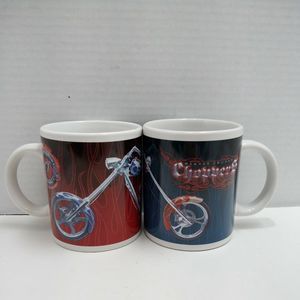 2 -  2004 ORANGE COUNTY CHOPPERS  COFFEE MUG CUP MOTORCYCLE HOG CERAMIC MUGS